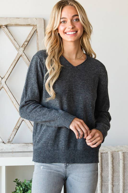 MJ006 LONGSLEEVE V NECK SWEATER