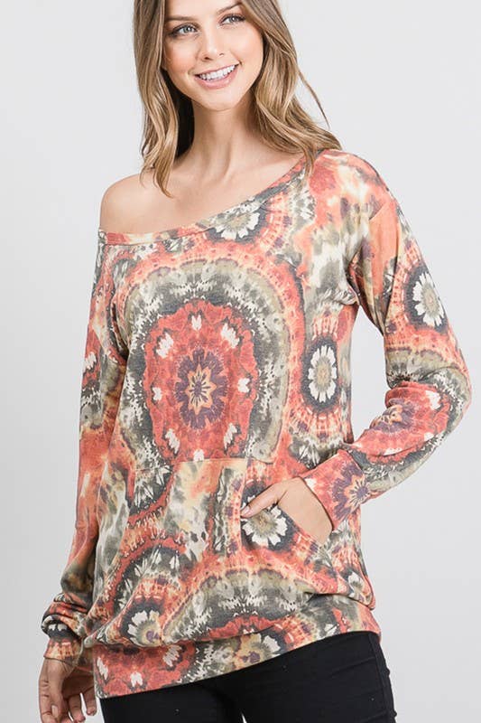 ST1788-20 MULTI COLOR PRINT TOP