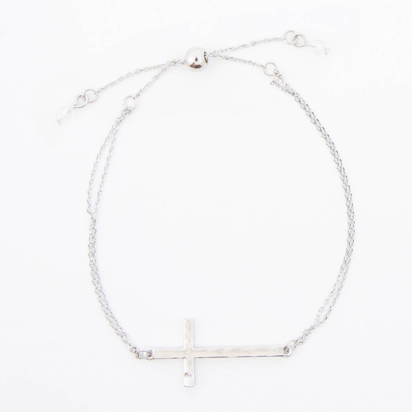 Bolo Double Chain Inspirational Dainty Cross Bracelet