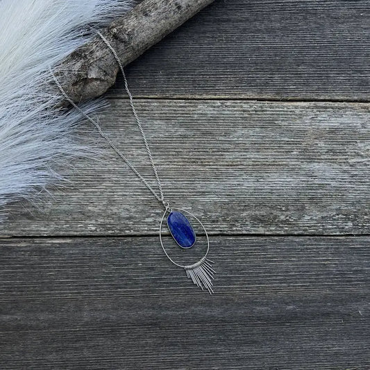 Valerie Lapis Teardrop Pendant Necklace