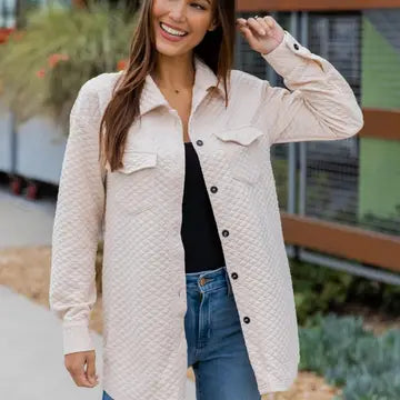Quilted Button Up Shacket