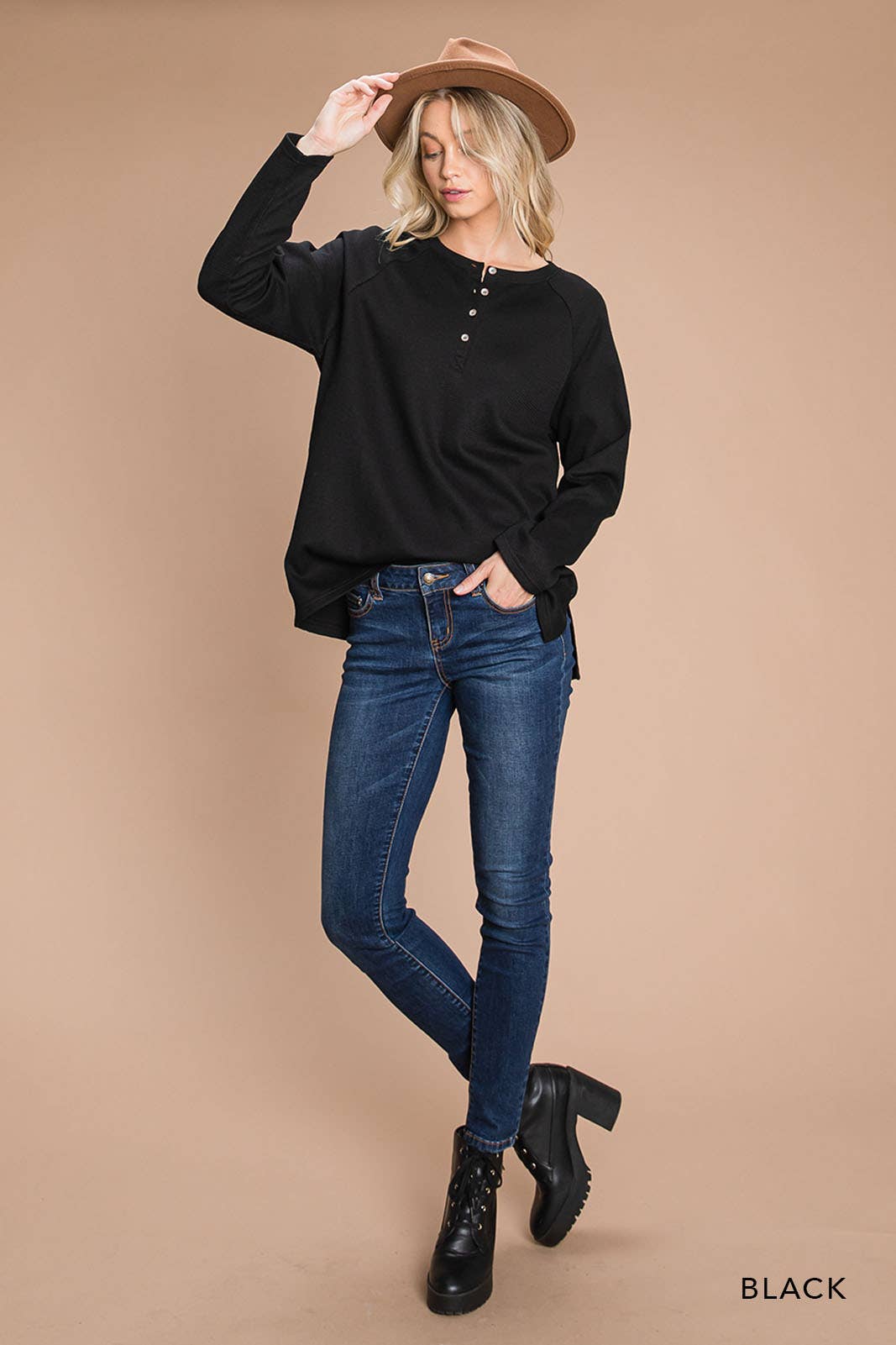 Casual Everyday Women's Waffle Knit Top