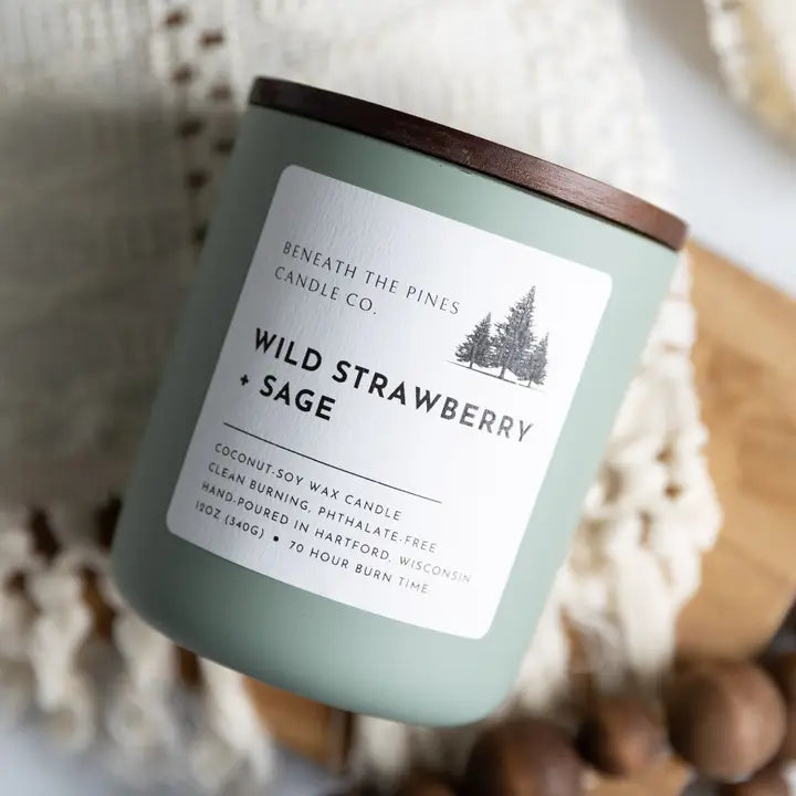 Beneath the Pines Candle Co. - Wild Strawberry + Sage