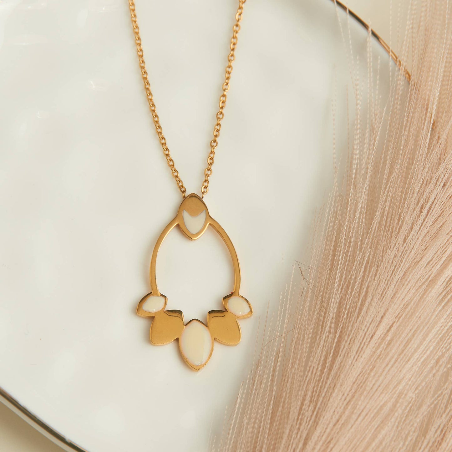 Hypoallergenic Stainless Steel Cut Out Tear Necklace