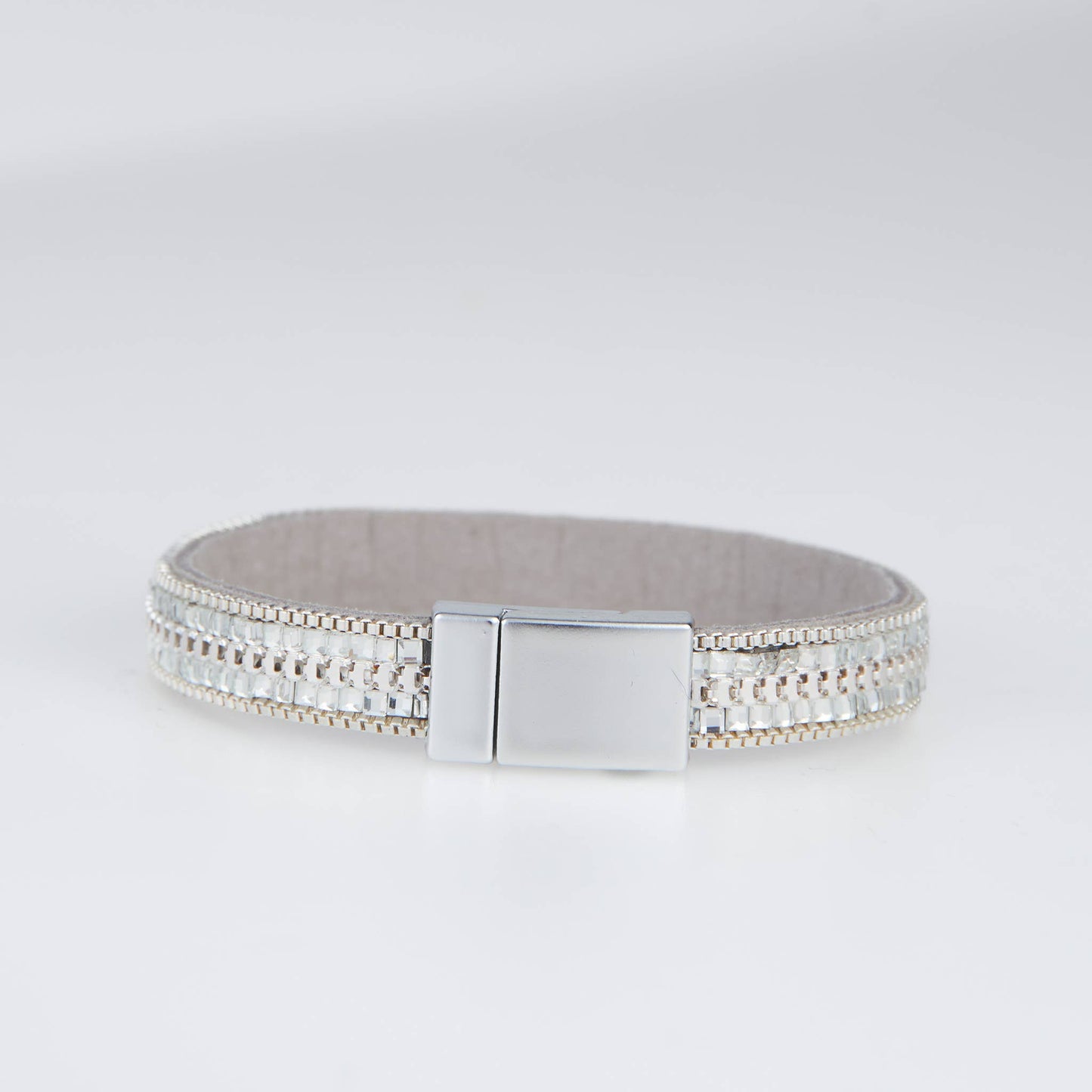 Marlie Two Tone Square Beaded Magnetic Bracelet