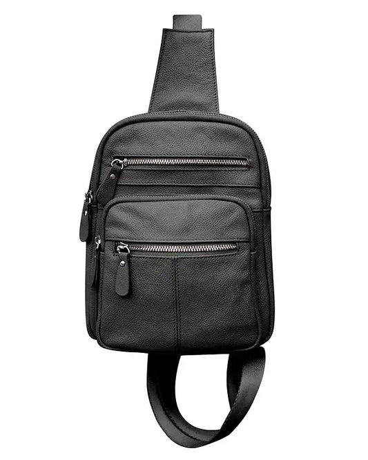 Cowhide Leather Sling Backpack