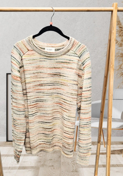 Multi Color Striped Round Neck Sweater