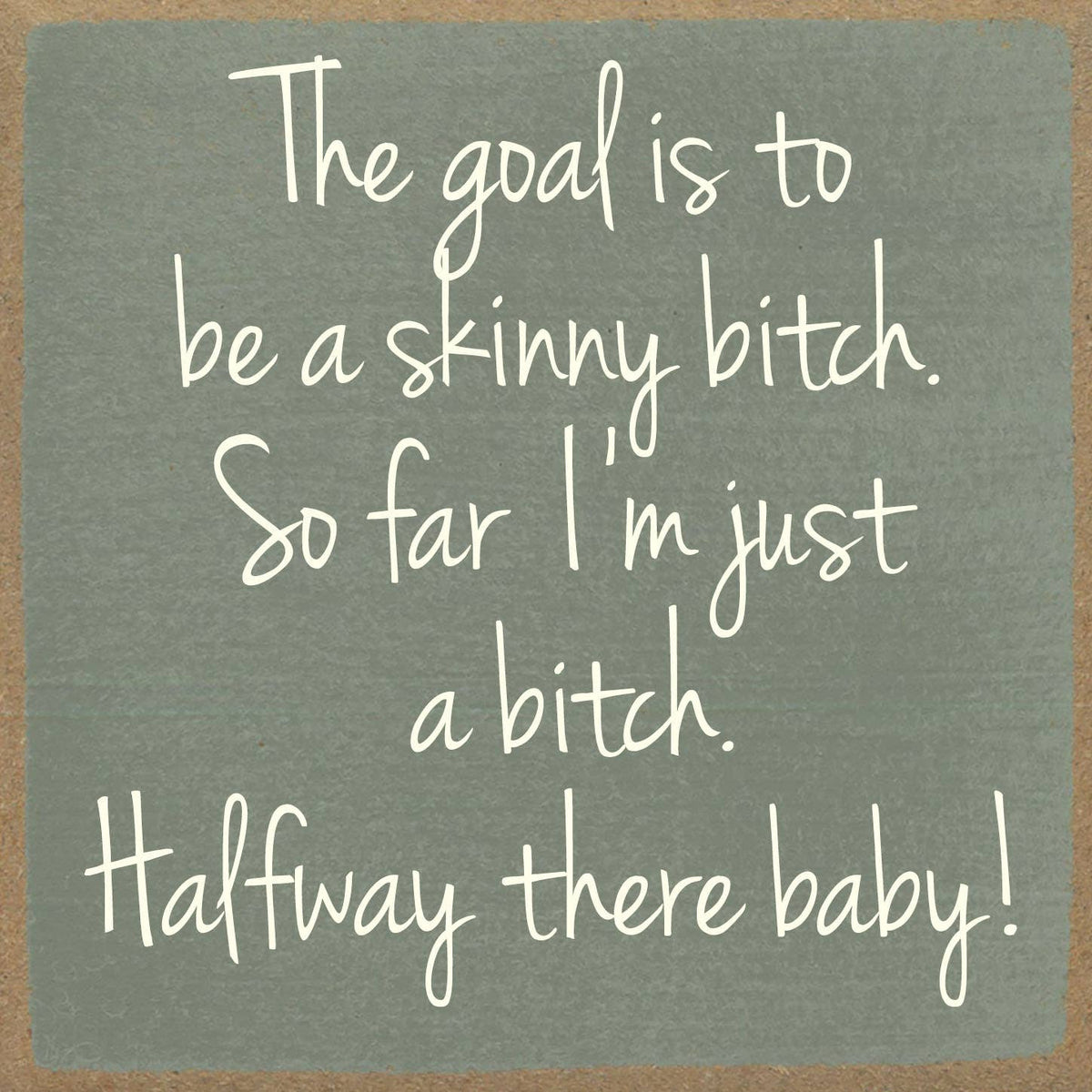 Skinny Bitch 5x5 Block Sign