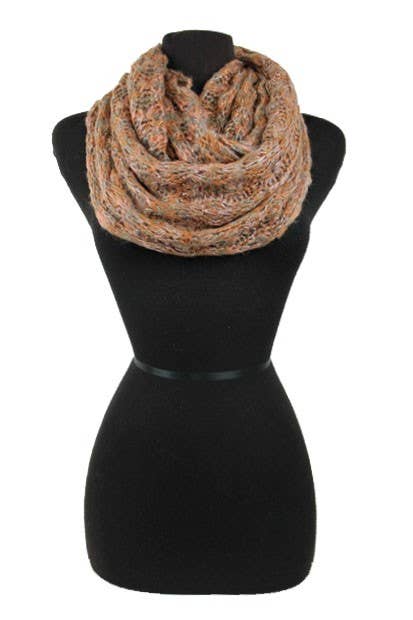 Colorful Stitched Crochet Knit Infinity Scarves