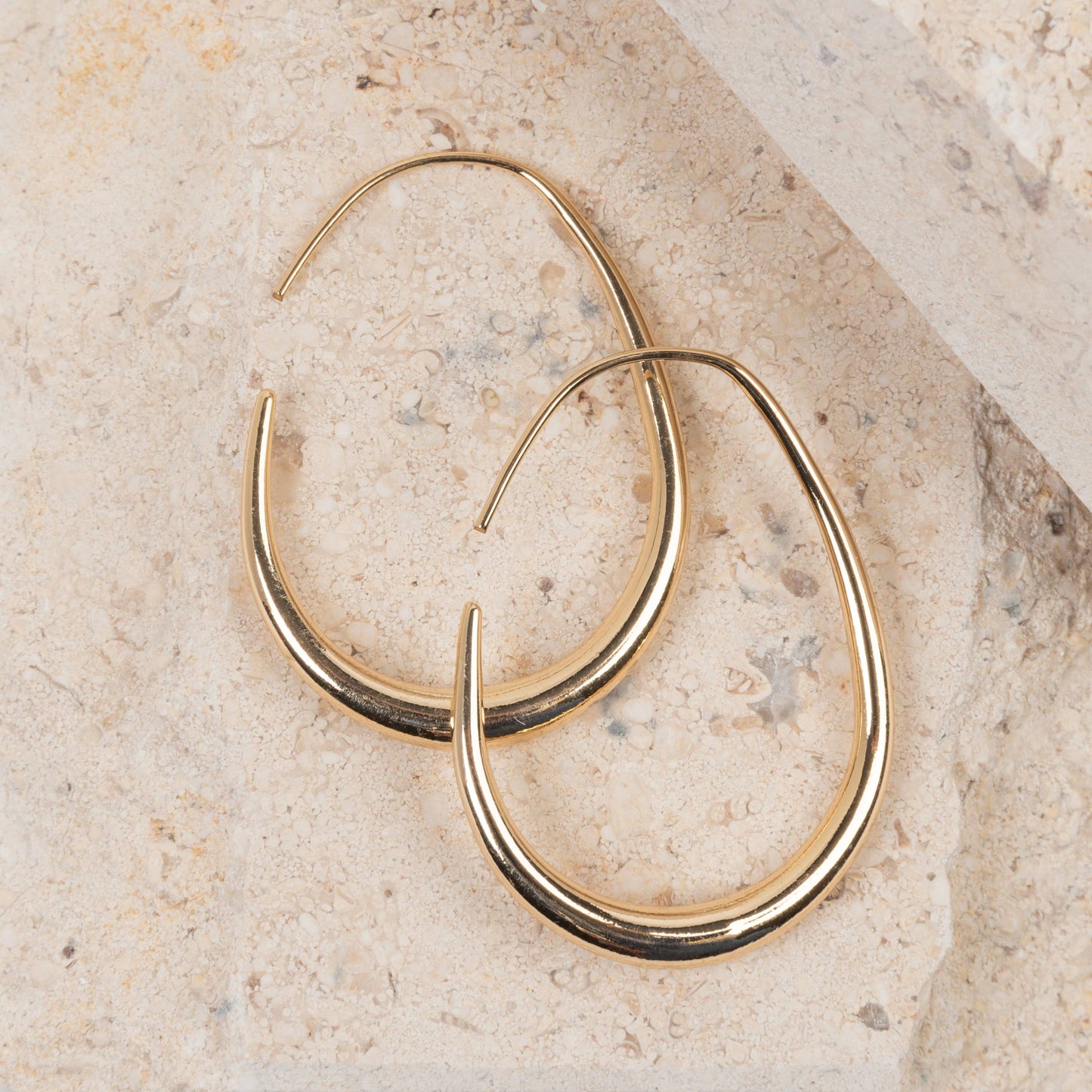 Graduated Oval Hoop Earrings