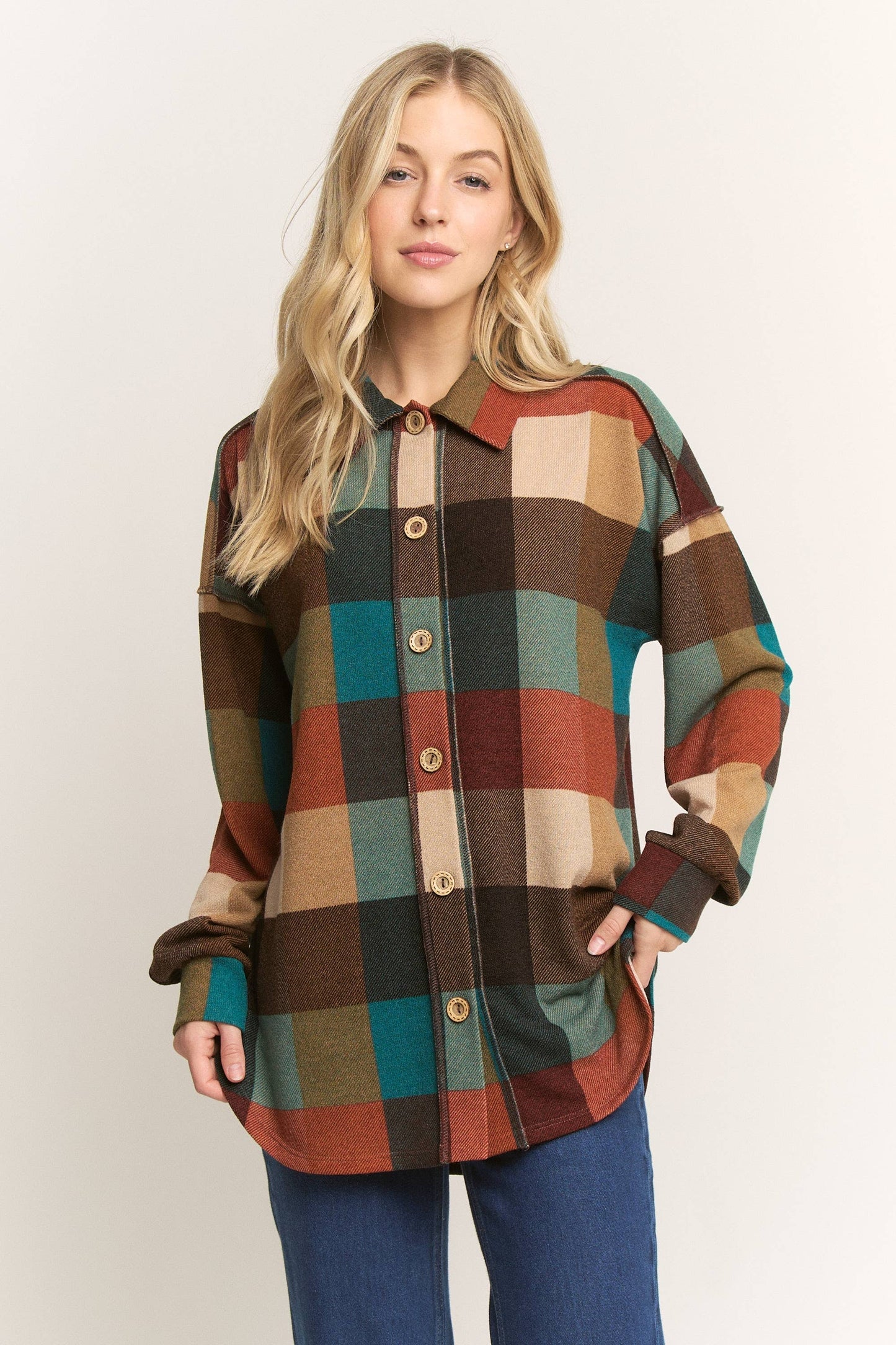 Chunky Plaid Button Up Shirt