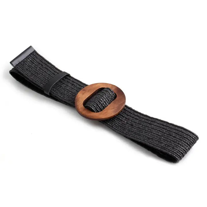 Round Buckle Fashion Stretch Belt