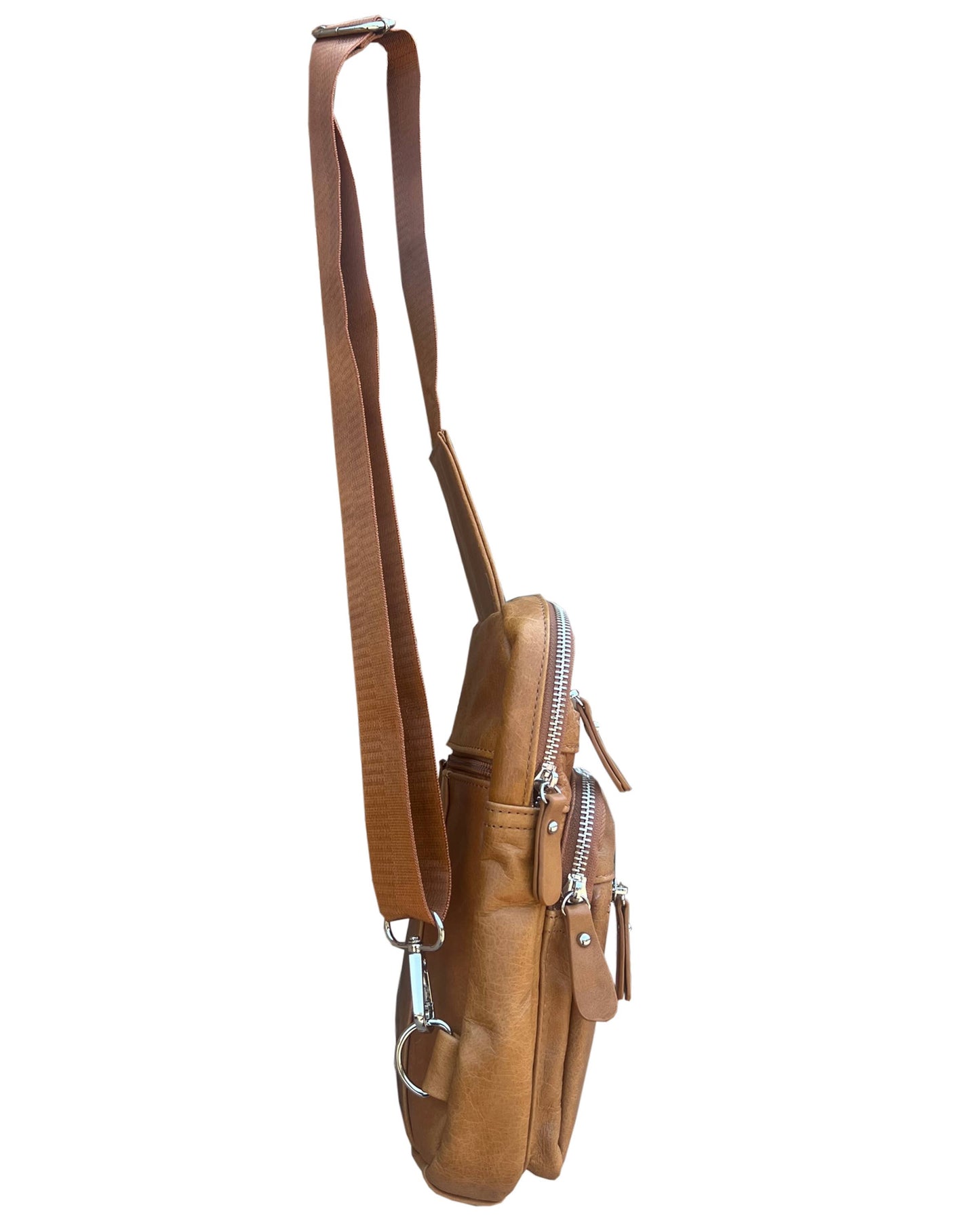 Cowhide Leather Sling Backpack