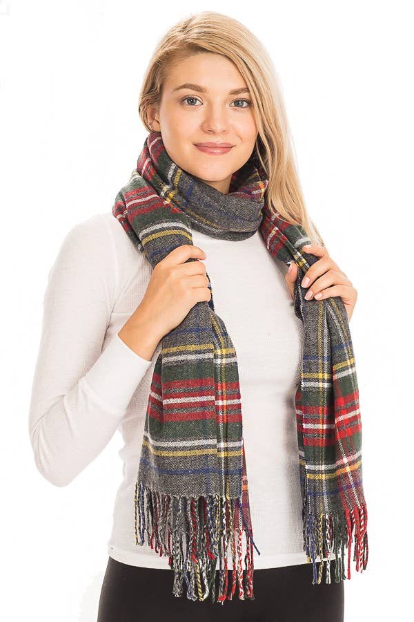 Faux Cashmere Felt Fringed Oblong Winter Scarves