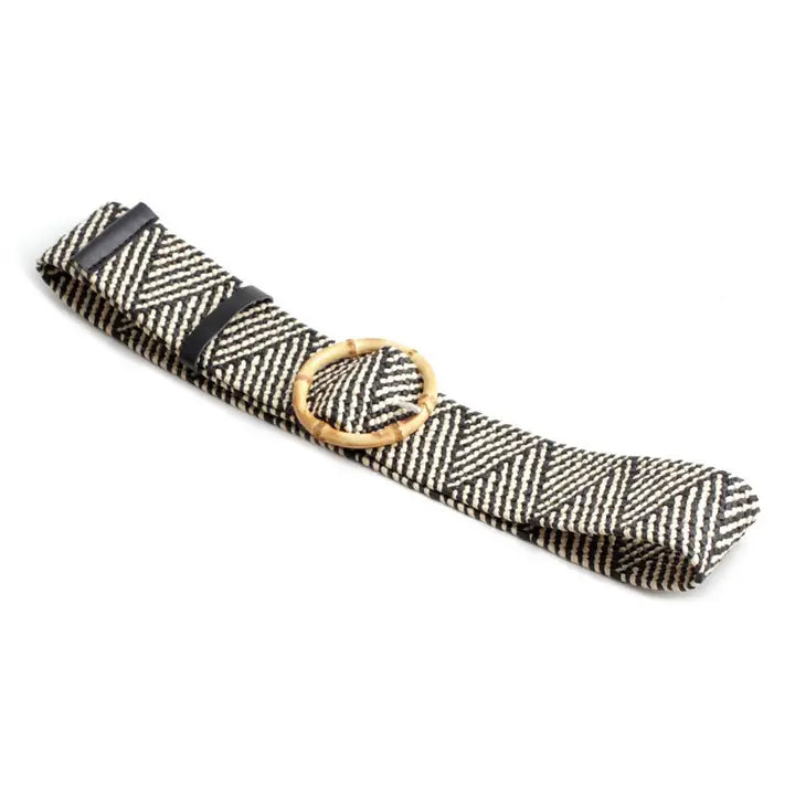 Round Buckle Fashion Stretch Belt