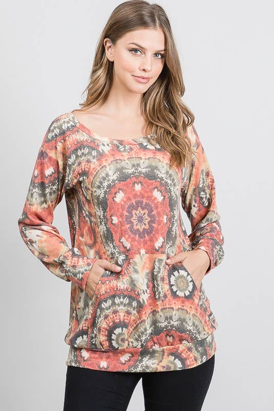 ST1788-20 MULTI COLOR PRINT TOP