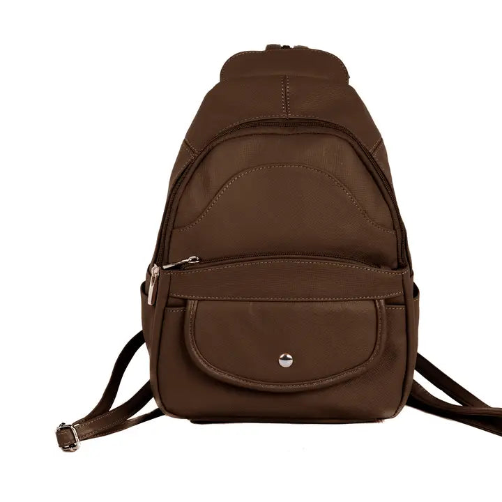 Leather Slim Backpack