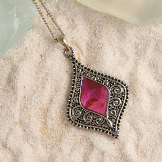 Abalone Shell Vintage Pendant Necklace