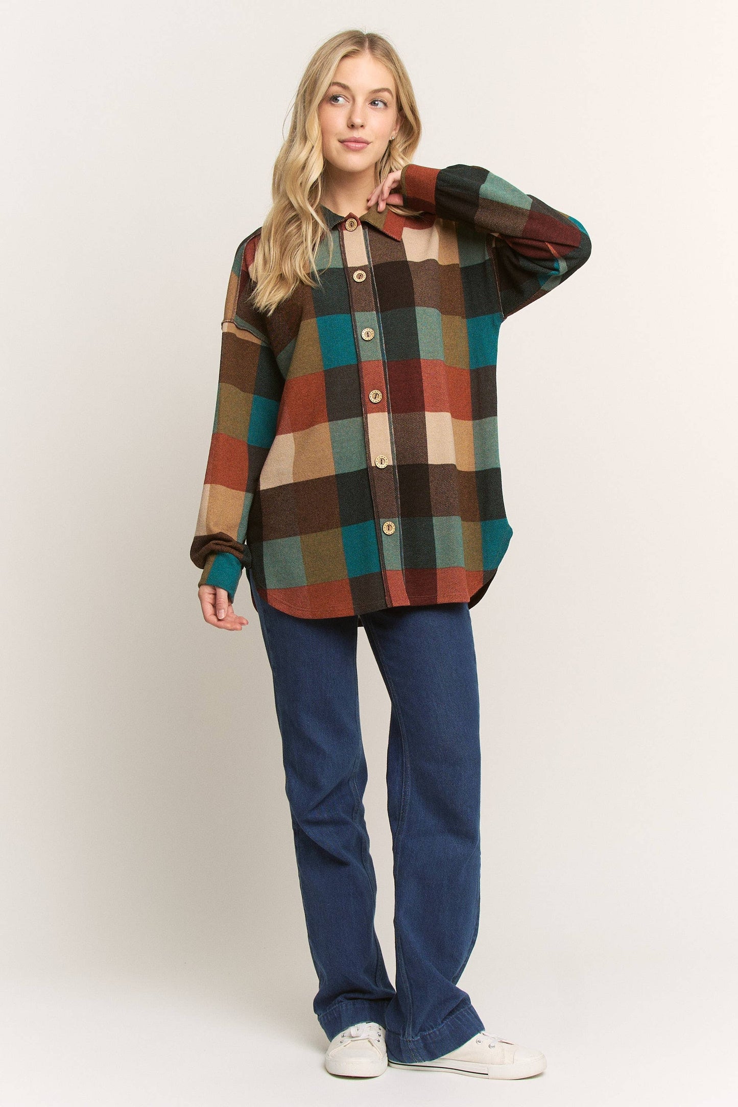 Chunky Plaid Button Up Shirt