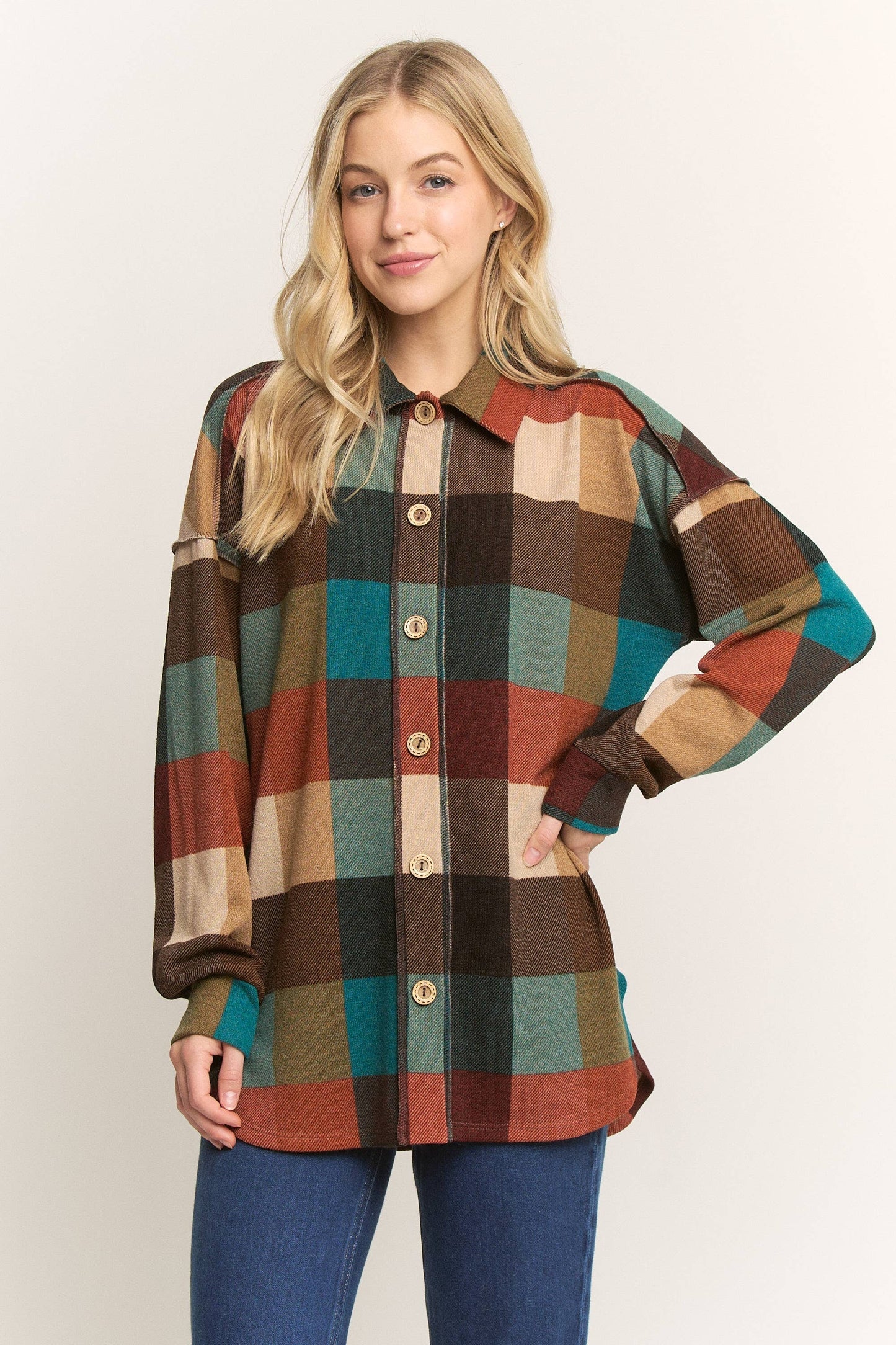 Chunky Plaid Button Up Shirt