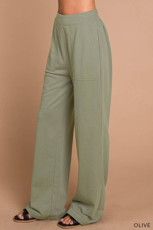 French Terry Washed Women's Pants