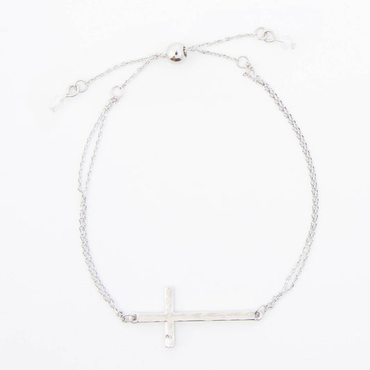 Bolo Double Chain Inspirational Dainty Cross Bracelet