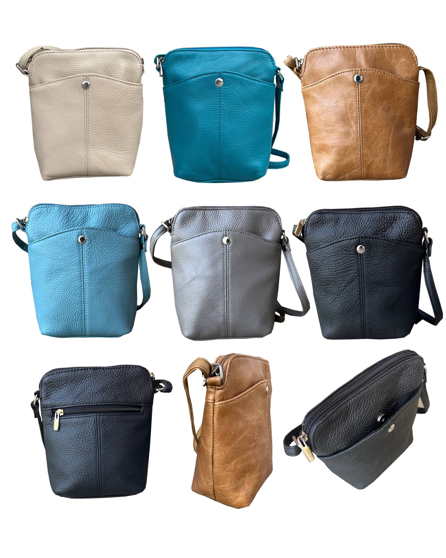 Cowhide Leather Mini Crossbody
