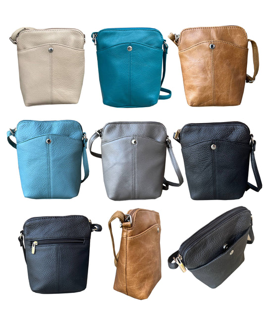 Cowhide Leather Mini Crossbody