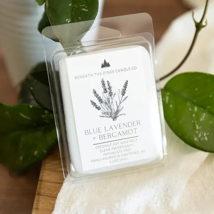 Beneath the Pines Candle Co. - Blue Lavender + Bergamot Wax Melt