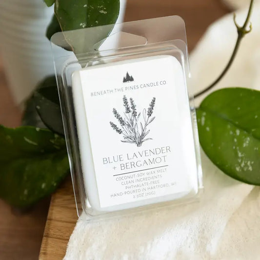 Beneath the Pines Candle Co. - Blue Lavender + Bergamot Wax Melt
