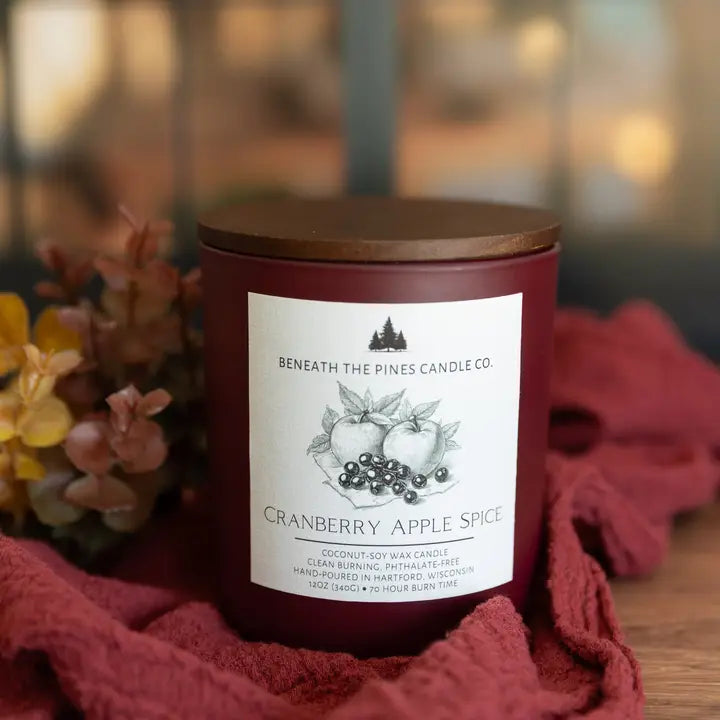 Beneath the Pines Candle Co. - Cranberry Apple Spice