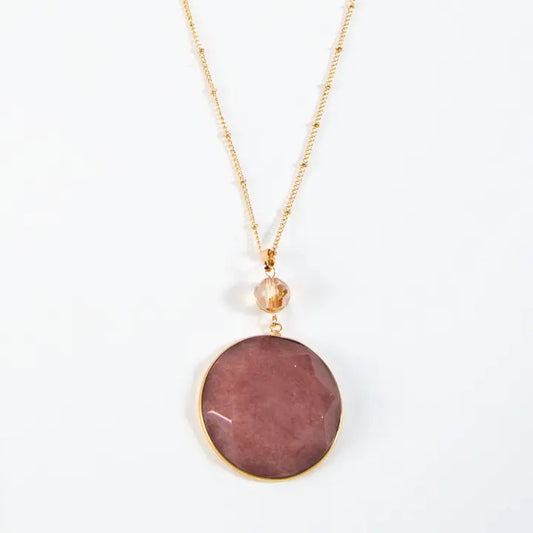 Large Shimmer Quartz Necklace