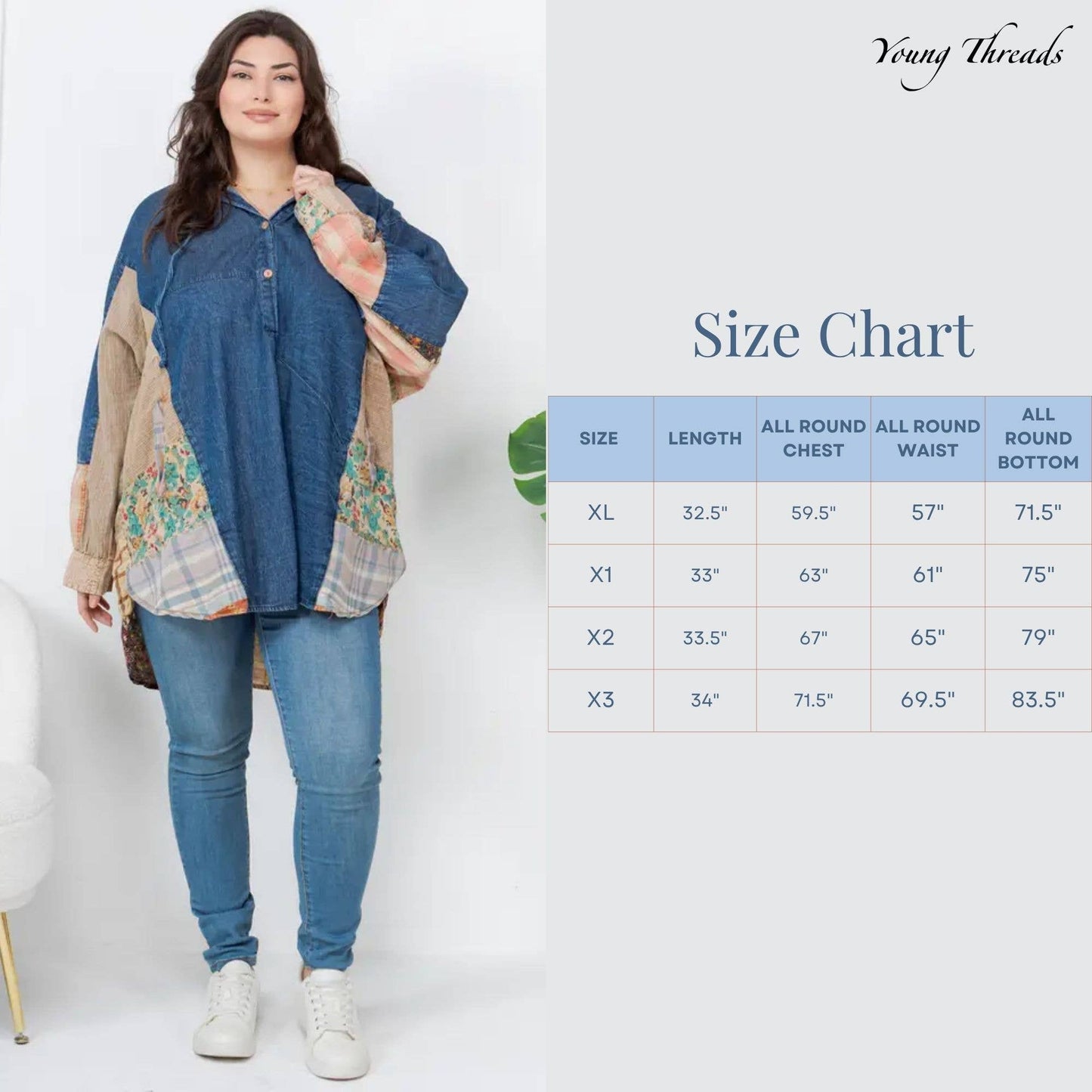 Western Boho Chic: Hooded High Low Patchwork Top