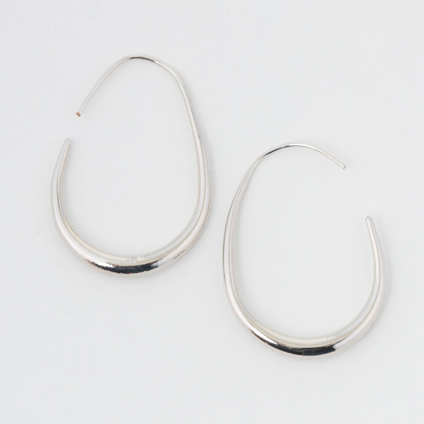 Graduated Oval Hoop Earrings