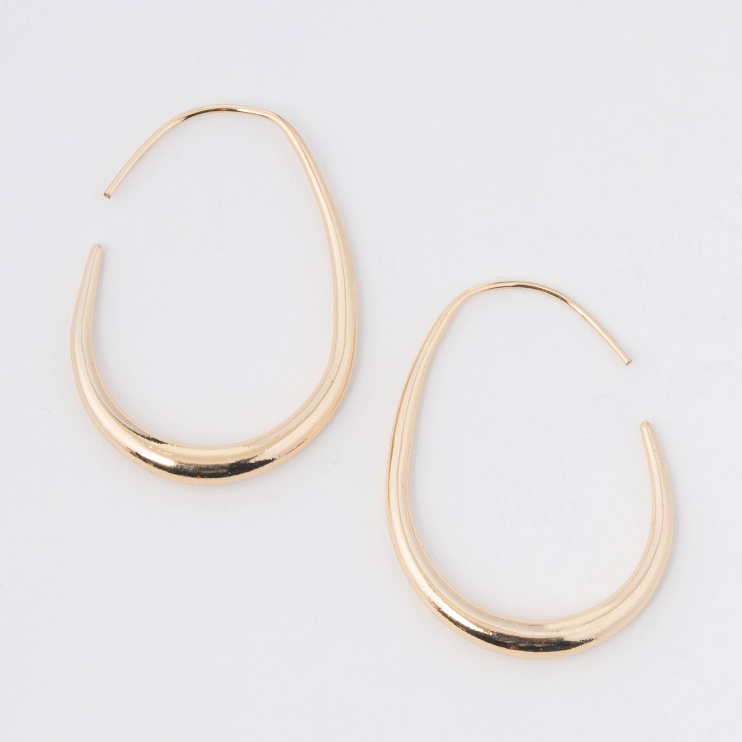 Graduated Oval Hoop Earrings