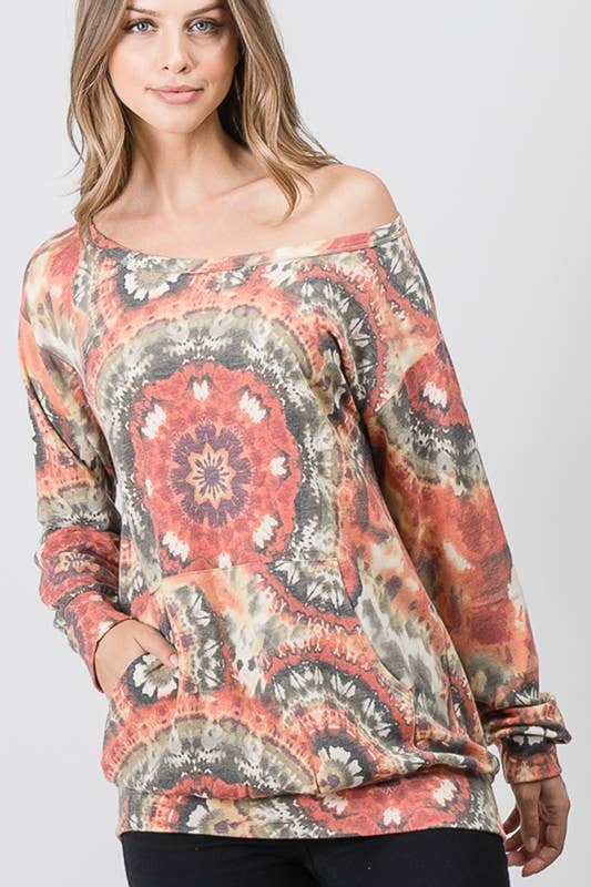 ST1788-20 MULTI COLOR PRINT TOP
