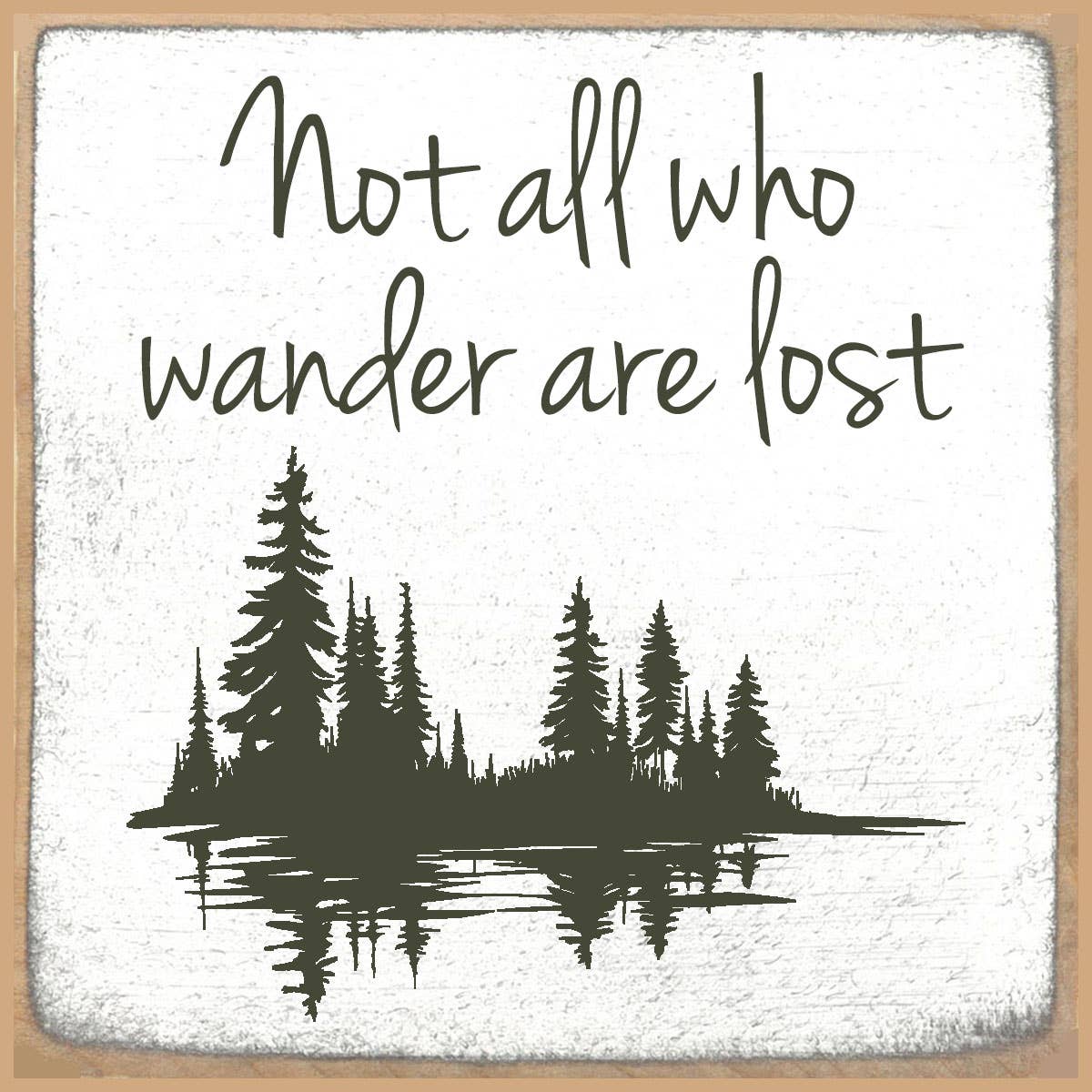 Wander/Lost 4x4 Block Sign