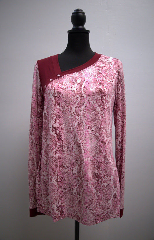 LKC 40Ksway Pink Snakeskin Top