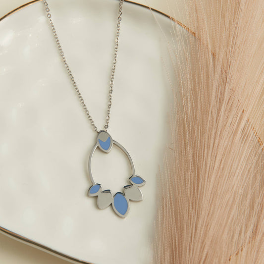 Hypoallergenic Stainless Steel Cut Out Tear Necklace
