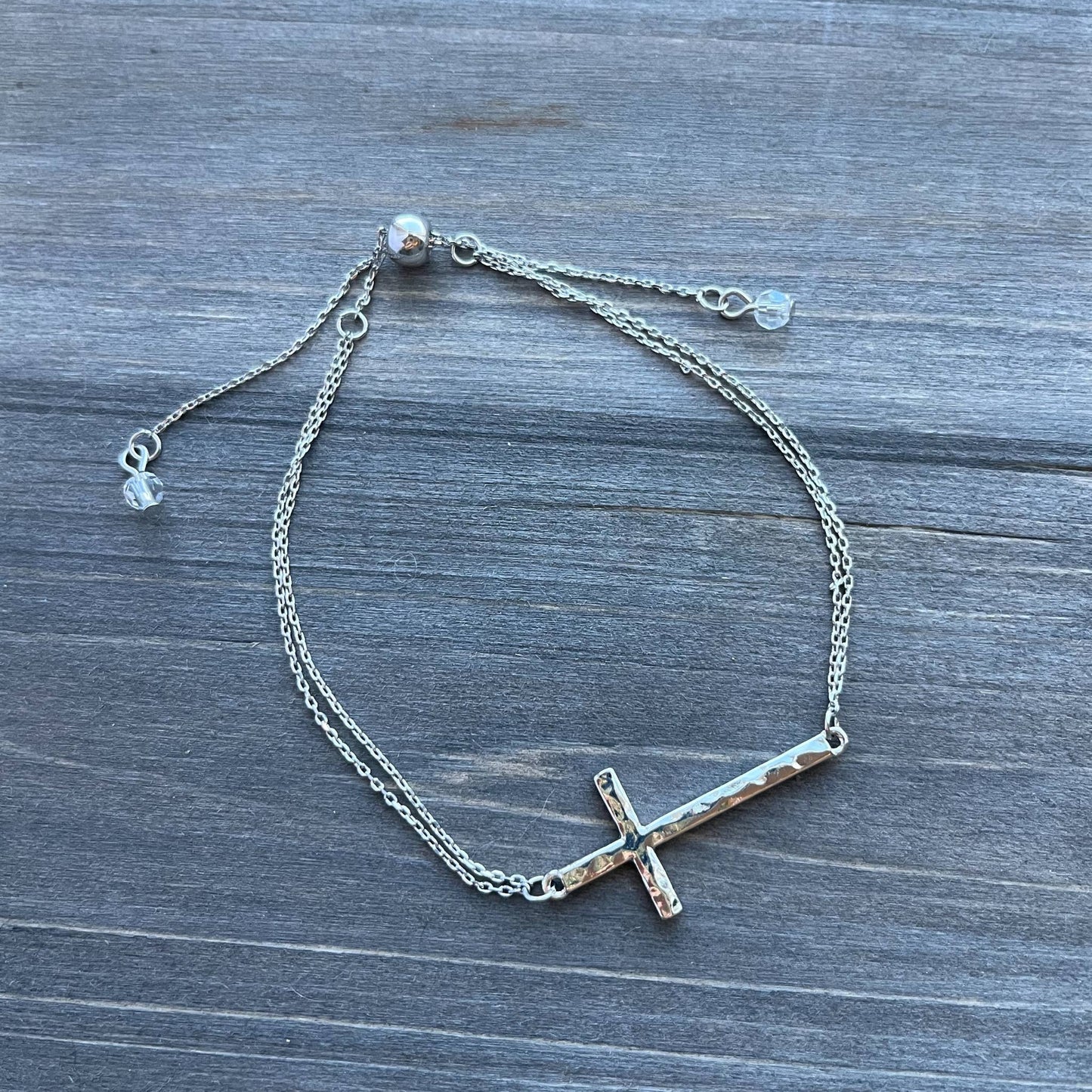 Bolo Double Chain Inspirational Dainty Cross Bracelet