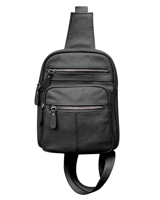 Cowhide Leather Sling Backpack