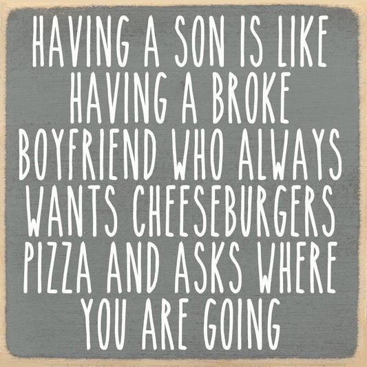 Son Best Friend 4x4 Block Sign