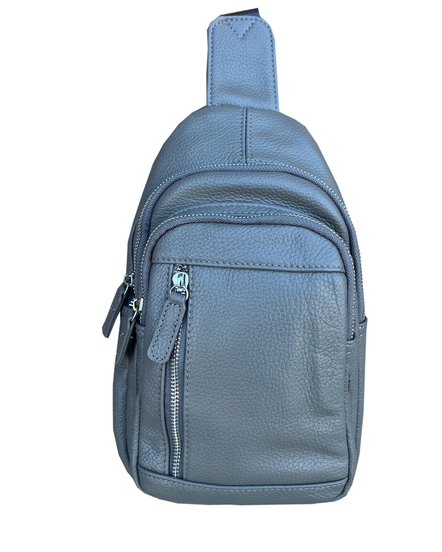 Cowhide Leather Sling Bag with Adjustable Strap