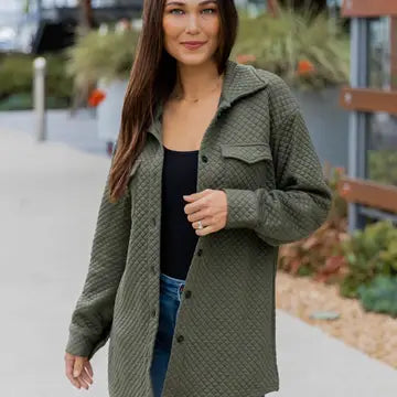 Quilted Button Up Shacket
