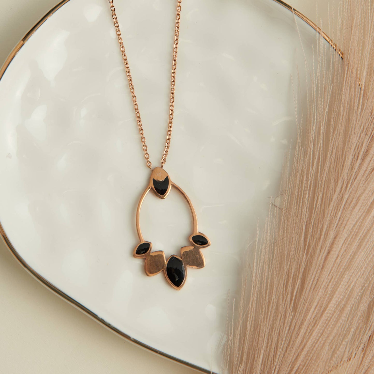 Hypoallergenic Stainless Steel Cut Out Tear Necklace