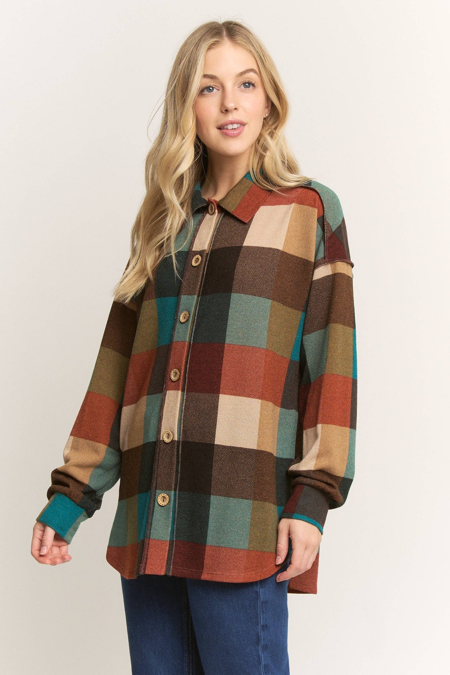 Chunky Plaid Button Up Shirt
