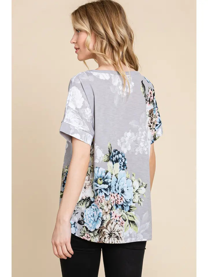 Relaxed Everyday Floral Print Tee