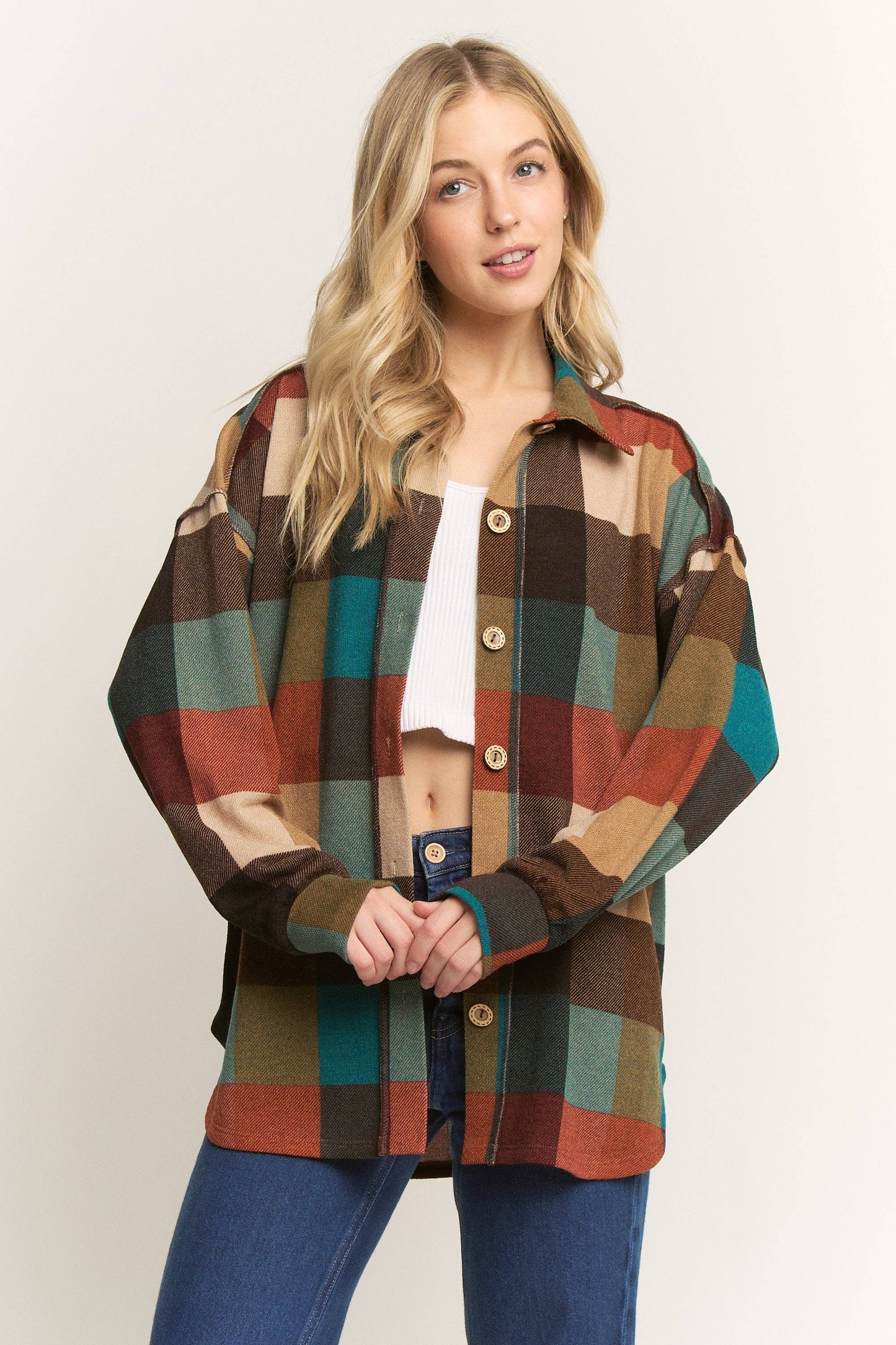 Chunky Plaid Button Up Shirt