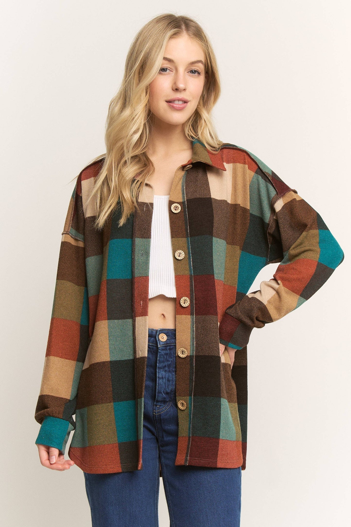 Chunky Plaid Button Up Shirt