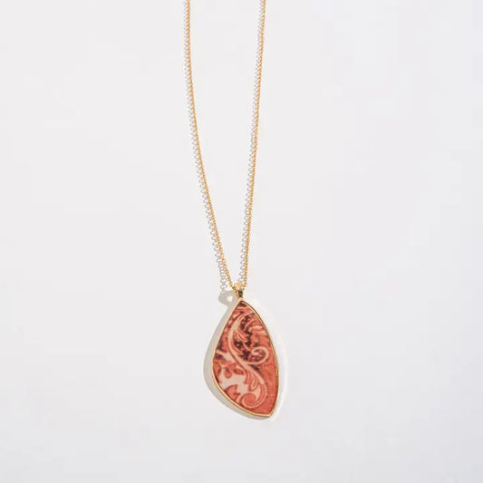 Paisley Print Pendant Necklace